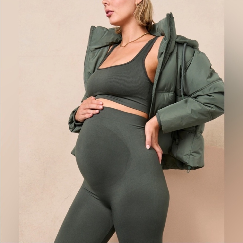 BLANQI Maternity Everyday Belly Support Legging Forest Green Large